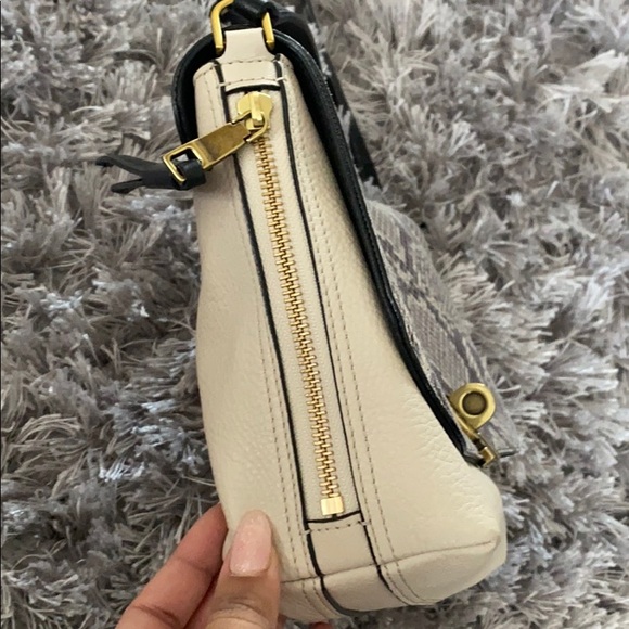 Fossil Cream/Snake Print Crossbody - Picture 12 of 15